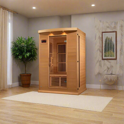 Maxxus 2 Person Low EMF MX-K206-01 FAR Infrared Sauna - Canadian Hemlock