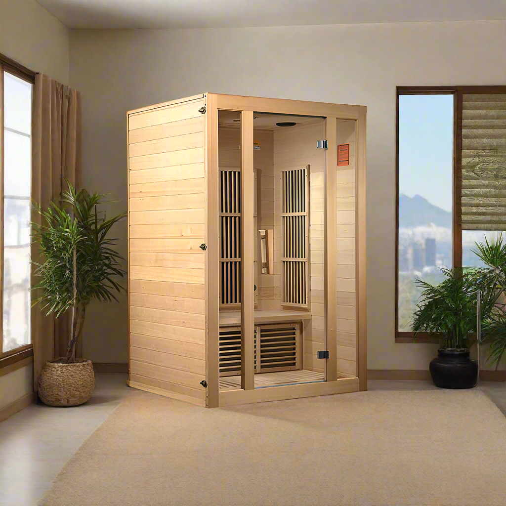 Maxxus Seattle 2-Person Low EMF FAR Infrared Sauna - Canadian Hemlock