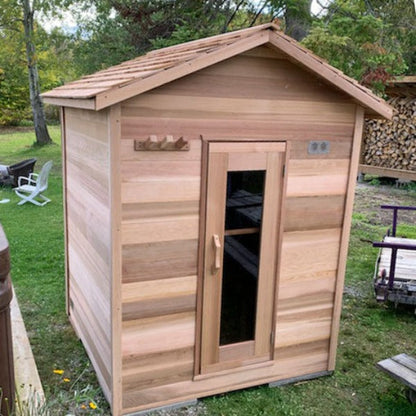 Dundalk LeisureCraft Clear Cedar Electric Heated Outdoor Cabin Sauna