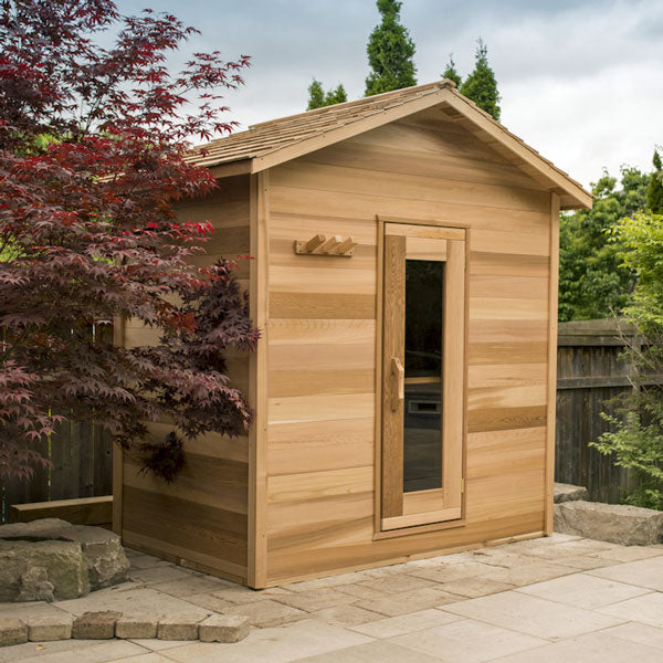 Dundalk LeisureCraft Clear Cedar Electric Heated Outdoor Cabin Sauna