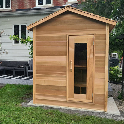 Dundalk LeisureCraft Clear Cedar Electric Heated Outdoor Cabin Sauna