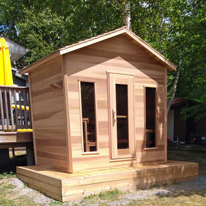 Dundalk LeisureCraft Clear Cedar Electric Heated Outdoor Cabin Sauna