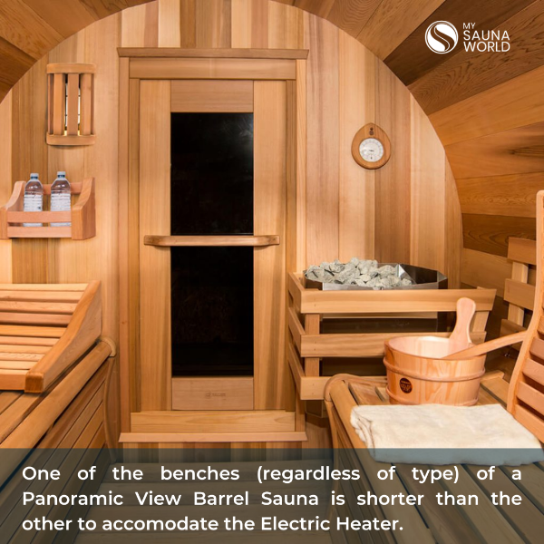 Dundalk LeisureCraft Panoramic View Knotty Cedar Barrel Sauna