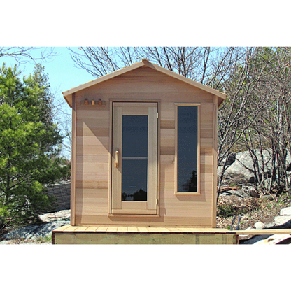 Dundalk LeisureCraft Clear Cedar Electric Heated Outdoor Cabin Sauna