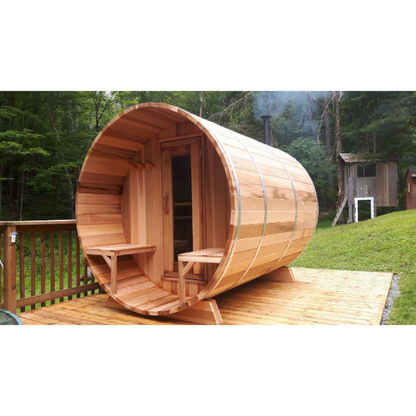 Dundalk LeisureCraft Clear Red Cedar Barrel Sauna