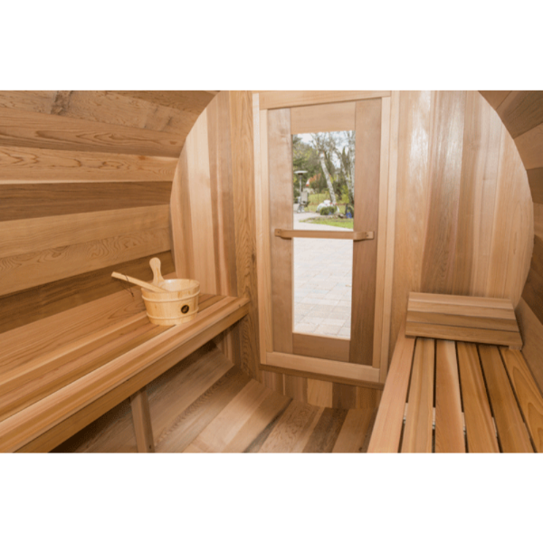 Dundalk LeisureCraft Clear Red Cedar Barrel Sauna