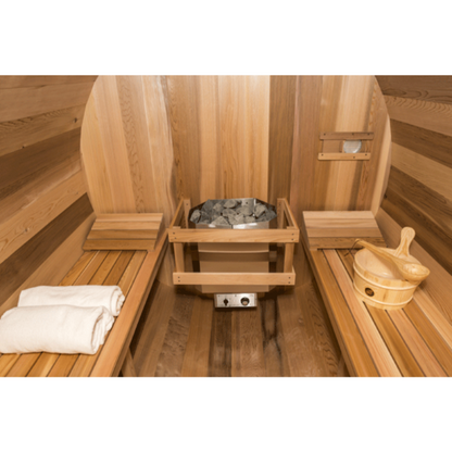 Dundalk LeisureCraft Clear Red Cedar Barrel Sauna