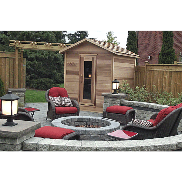 Dundalk LeisureCraft Clear Cedar Electric Heated Outdoor Cabin Sauna