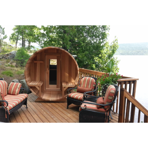 Dundalk LeisureCraft Clear Red Cedar Barrel Sauna