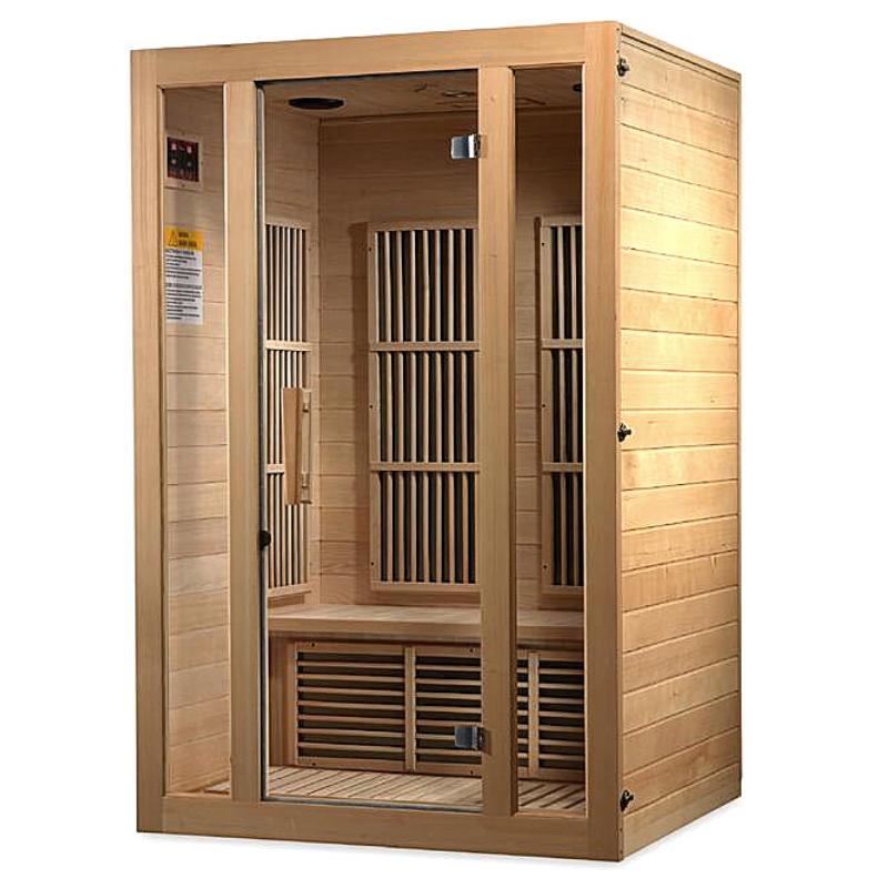 Maxxus Seattle 2-Person Low EMF FAR Infrared Sauna - Canadian Hemlock