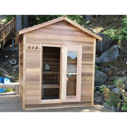 Dundalk LeisureCraft Clear Cedar Electric Heated Outdoor Cabin Sauna