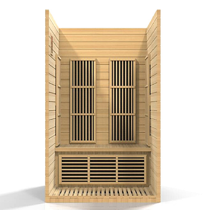 Maxxus Seattle 2-Person Low EMF FAR Infrared Sauna - Canadian Hemlock