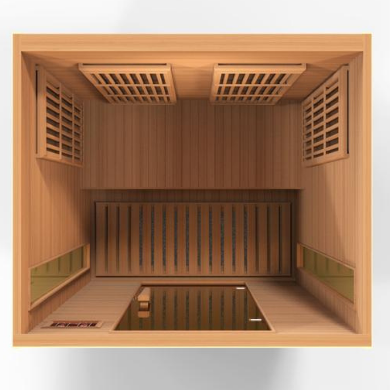 Maxxus Cholet Edition 2 Person Near Zero EMF FAR Infrared Sauna - Canadian Red Cedar