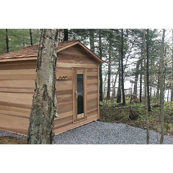 Dundalk LeisureCraft Clear Cedar Electric Heated Outdoor Cabin Sauna