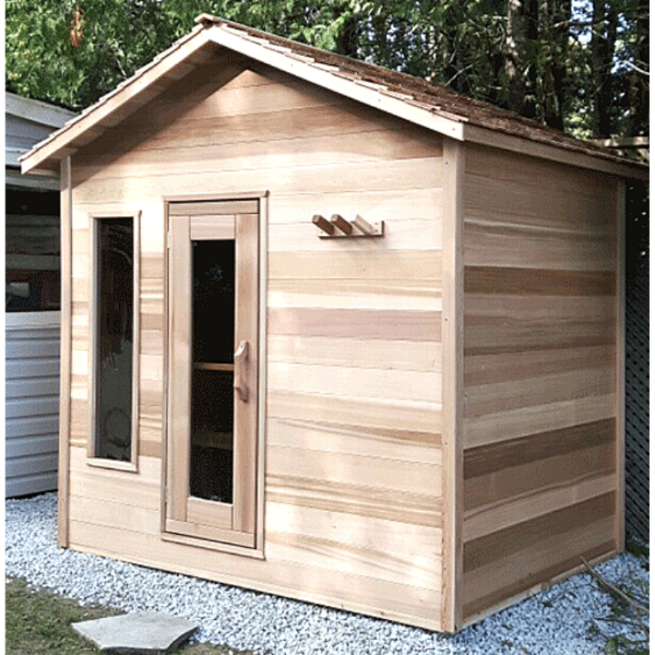 Dundalk LeisureCraft Clear Cedar Electric Heated Outdoor Cabin Sauna