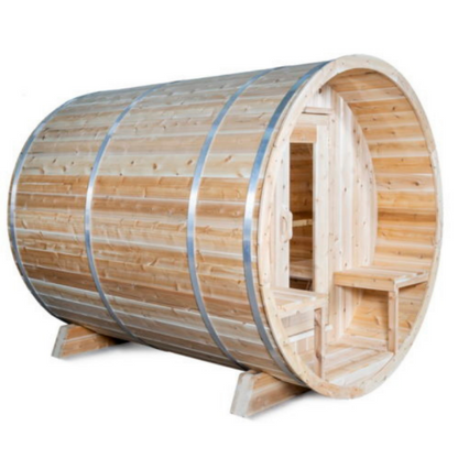 Dundalk LeisureCraft Canadian Timber Serenity 3-4 Person Barrel Sauna CTC2245W