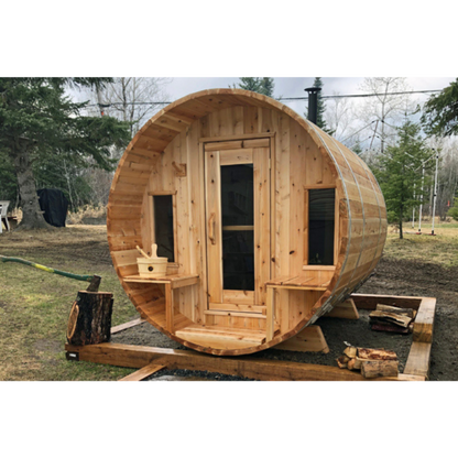 Dundalk LeisureCraft Canadian Timber Tranquility 3-4 Person Barrel Sauna CTC2345