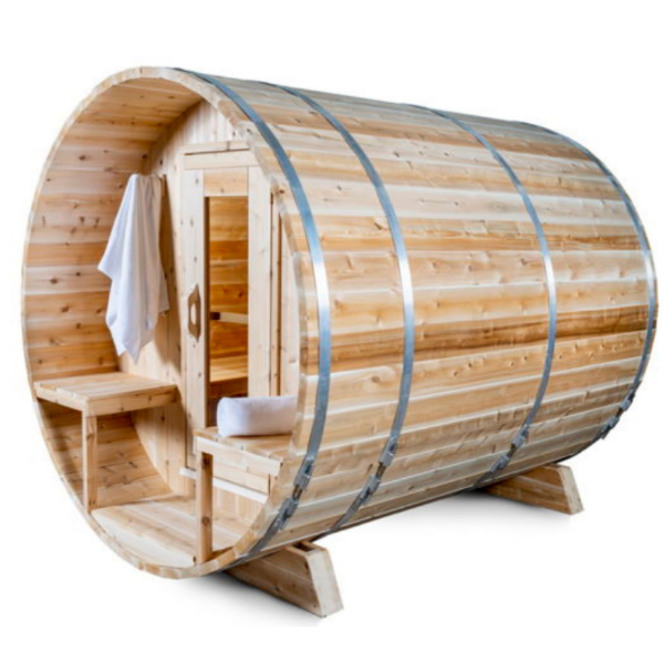 Dundalk LeisureCraft Canadian Timber Serenity 3-4 Person Barrel Sauna CTC2245W