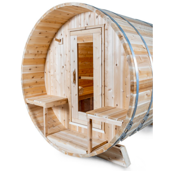 Dundalk LeisureCraft Canadian Timber Serenity 3-4 Person Barrel Sauna CTC2245W