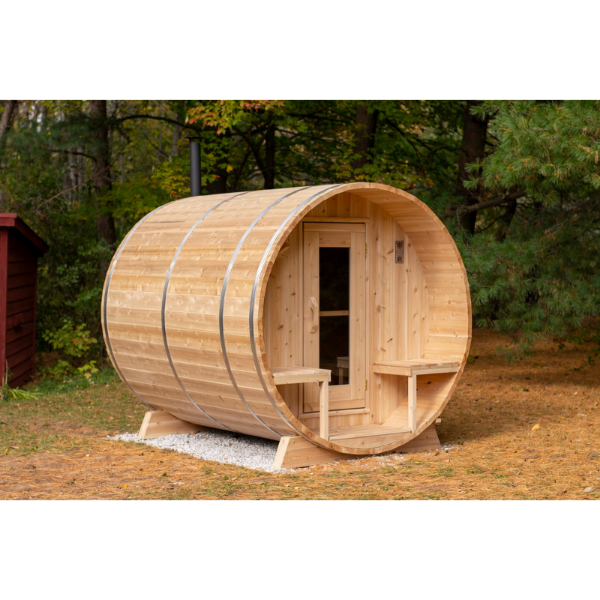 Dundalk LeisureCraft Canadian Timber Serenity 3-4 Person Barrel Sauna CTC2245W