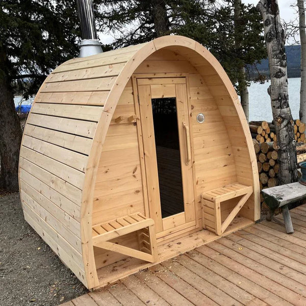 True North Canadian Made 4-8 Person Outdoor Traditional Tiny Pod Sauna