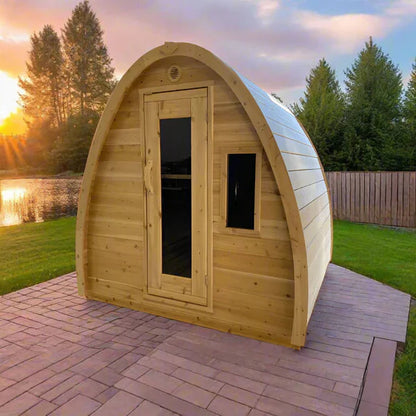 True North Canadian Made 4-8 Person Outdoor Traditional Tiny Pod Sauna