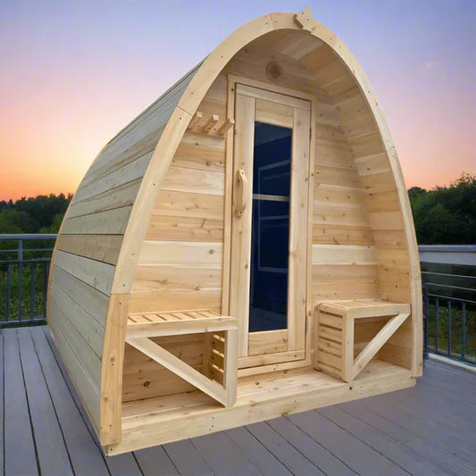 True North Canadian Made 4-8 Person Outdoor Traditional Tiny Pod Sauna