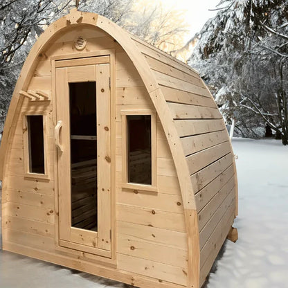 True North Canadian Made 4-8 Person Outdoor Traditional Tiny Pod Sauna