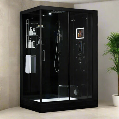 Maya Bath Anzio Platinum Freestanding Steam Shower