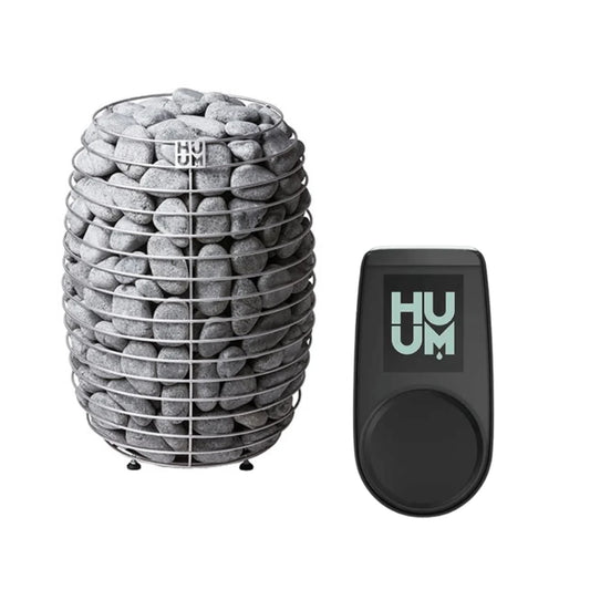 HUUM Hive Mini 9kW Heater w/ Rocks & UKU Black Local Control Unit