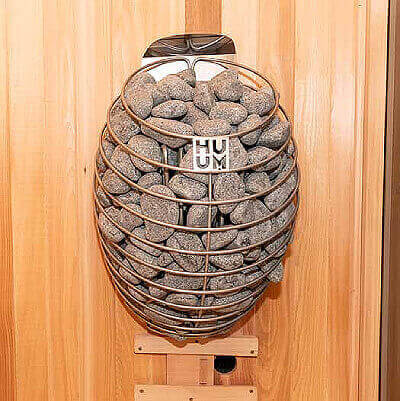 HUUM Drop 9kW Heater w/ Rocks & UKU Black Local Control Unit