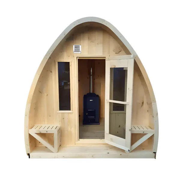 True North Canadian Made 4-8 Person Outdoor Traditional Tiny Pod Sauna